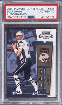2000 Playoff Contenders "Rookie Ticket" Autographed #144 Tom Brady Signed Rookie Card – PSA Authentic, PSA/DNA Certified